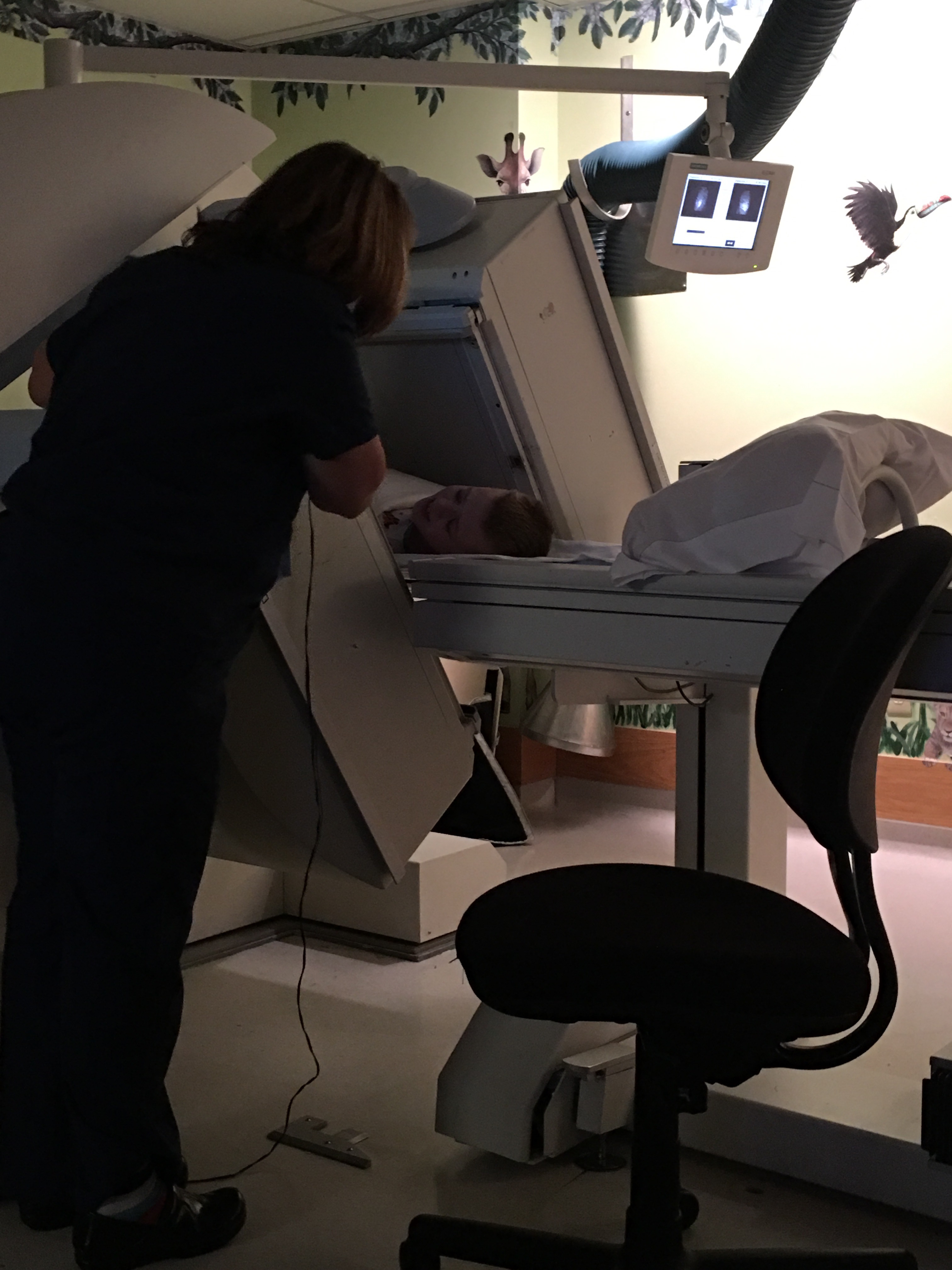 Max undergoing a special imaging scan